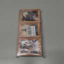 6PCS Christmas Fridge Magnet Cute Elk with Santa Claus Wood Magnets Art Frame Designs Decorations for Refrigerator Garage Door or Car Removable Indoor Outdoor Magnetic Decals