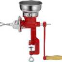 Corn Grinder Grain Manual,Cast Iron Crank Corn Grain Mill Grinder,Hand Powered Flour Mill,Wheat Grinder with Adjustable Coarseness & Wooden Handle for Home, kitchen, Coffee,14.6" Tall & 5.3" Hopper