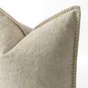 MIULEE Decorative Couch Throw Pillow Covers 18x18 Inch Light Taupe 2 Pack | Neutral Farmhouse Pillow Covers with Stitched Edge, Soft Chenille Cushion Cases, for Sofa Bed Living Room Home Decor