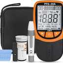 Official Blood Total Cholesterol Test Kit, 5 in 1 Triglycerides Test Kit Professional Grade Quick Blood Lipid Analysis Meter with 10 Cholesterol Test Strips for Home use