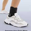Slim-Fit Ankle Brace for Sprained Ankle, Quick Lace Up Ankle Support for Women Men with 2 Auto-Shaped Pads, Air Fabric Cool Ankle Stabilizer for Injury Recover, Running,Sports, M(12-13)