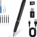 Mini Hidden Camera Pen with 64GB Memory Card, 1080P HD Small Nanny Camera, USB Rechargeable Security Body Camera Pen for Indoor Outdoor