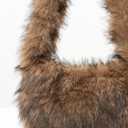 Floerns Women's Cute Fuzzy Shoulder Bag Furry Purse Handbag for Autumn and Winter