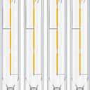 E26 Tube Bulbs 40 Watt Dimmable Light Bulb 3000K Soft White T10 Edison Style Filament Light Bulb 4W LED Edison 8.9 Inch Long Tubular Bulb 400Im Clear Glass,4 Pack.
