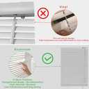 YIIBAII Mini Blinds Suitable for 36" W x 64" H Windows 1" Aluminum Horizontal Venetian Blinds Darkening with Rope and Pole can Mounted Inside or Outside