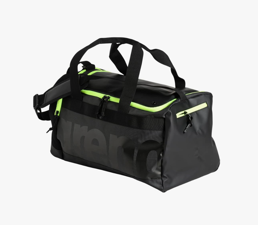 ARENA Spiky III Duffle 40 Sports Bag, Adults, Unisex, Dark_Smoke-Neon_Yellow (Multicoloured), One Size