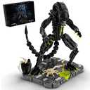 itshWOee Xenomorph Building Set, Xenomorph Action Figures Building Set for Adults with Support Base and Little Facehugger, Horror Gifts for Fans Friends Birthday Christmas Halloween