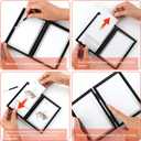 Golden State Art, Light Gold 6x8 Hinged Double Metal Frame - Floating Effect for 5x7, 4x6 or any Smaller Photos with Real Glass for Protection - Elegant Desktop Decor for Home or Office