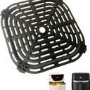 6QT Air Fryer Grill Plate for Bella Pro Series/Paris Hilton Air Fryers, Upgraded Grill Pan Crisper Plate Rack Tray Grate Grid Shelf for 6QT Paris Hilton Air Fryer, Dishwasher Safe, Nonstick