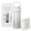 Momcozy 22oz Portable Breast Milk Cooler for Outdoor, Life Saver with 360° Total Cooling for 24 Hours, Larger Capacity Travel Breastmilk Chiller with 2pcs Baby Bottles for Breastmilk Storage, Cream