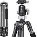 K&F CONCEPT X-Series 68" Carbon Fiber Camera Tripod,Professional Photography Tripod with 36mm Metal Ball Head Load Capacity 35.2lbs for Indoor Outdoor Use X284C4+BH-36