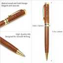 Renawe Cool Wooden Pens with Pen Box Gift for Mom, Mother In Law, Christmas, Mother's Day, Birthday Ideas, Cute Engraved Pens, Unique Presents for New Mom from Daughter Son
