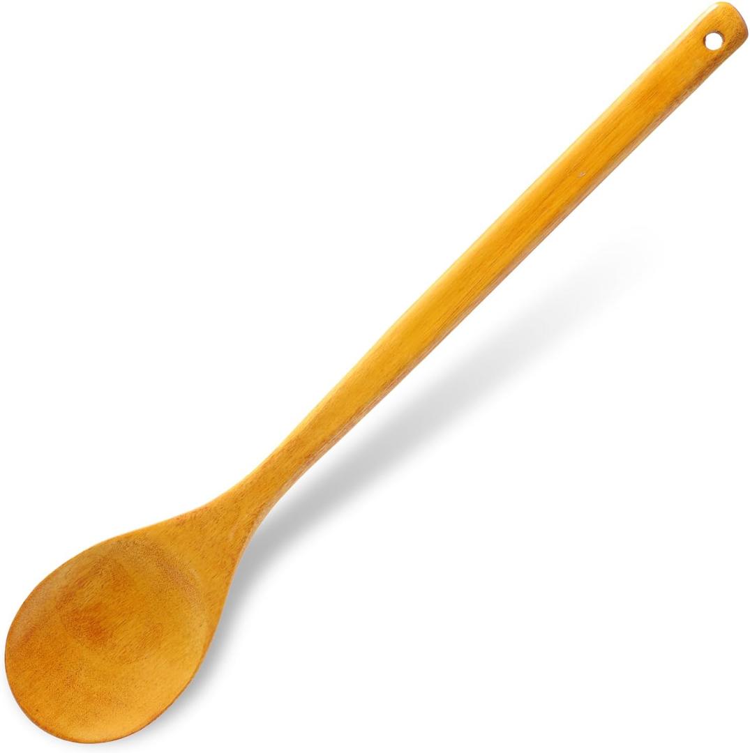 2 x Long Wooden Spoon, Wooden Spoons for Cooking, 15.7 Inch Wood Mixing Spoon Simple Long Handle Wood Spoons for Home Kitchen Restaurant Stirring Cooking Serving Mixing Supplies