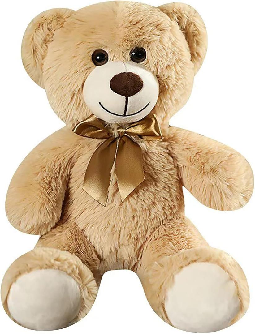 Teddy Bear Plush Toy, 13.5 inch Teddy Bear Stuffed Animal Birthday for Kids Girl Friends(Brown)
