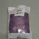 IMISSU 28 Inch/70cm Long Hair Water Wavy Wigs with Bangs Cosplay Costume Wig (Purple)