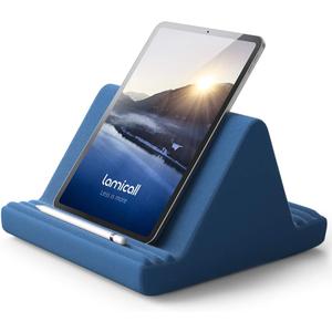 Lamicall Tablet Pillow Stand, Pillow Soft Pad for Lap - Tablet Holder Dock for Bed with 6 Viewing Angles, for iPad Pro 9.7, 10.5, 11, 12.9 Air Mini 4 3, Kindle, Galaxy Tab, E-Reader, Royal Blue