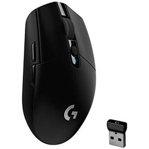Logitech G305 LIGHTSPEED Wireless Gaming Mouse, Hero 12K Sensor, 12,000 DPI, Lightweight, 6 Programmable Buttons, 250h Battery Life, On-Board Memory, PC/Mac - Black