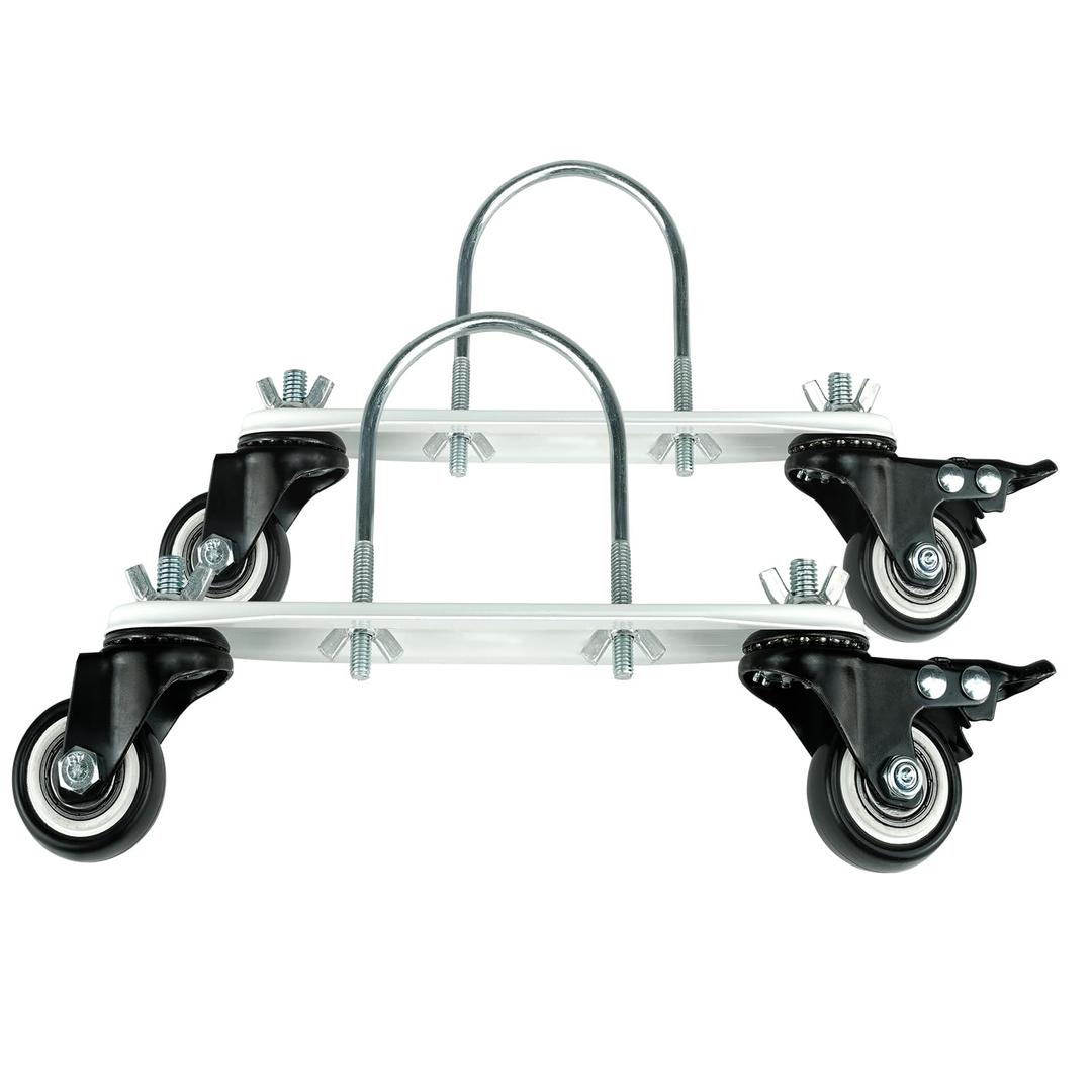Mobile Pulley Holder for Oil Filled Radiator 360° Swivel Electric Heater Frame Base with Black Wheels Easy to Install