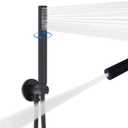 Bathroom Brass High Pressure 2 In 1 Function Handheld Shower Head Sprayer Wand With 79 Inch Hose and Holder, Matte Black