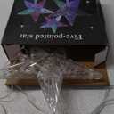 Christmas Tree Topper, 9" Lighted Christmas Tree Topper Star KBG LED 20 Light Modes Color Changing USB Powered with Versatile Remote Controller for Xmas Decorations