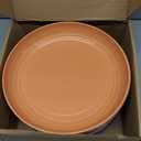 12 Pcs Unbreakable Deep Dinner Plates Set, 9 inch Reusable Plastic Wheat Straw Plates, Microwave and Dishwasher Safe Plate for Kitchen, Lightweight Plate for Dessert, BPA Free, 4 Colors (4-Dark Multicolor)