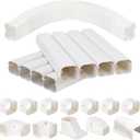 Mini Split Line Set Cover, 3 13.5 Ft Decorative PVC Line Set Cover Kits for Ductless Mini Air Conditioners and Heat Pumps with Flexible Duct