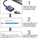 KLOMIER USB to HDMI Adapter - 3.0/2.0 Multi-Monitor Cable,Compatible with Windows 7/8/10/11 and MacOS for Multiple Monitors