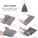 Travel Foot Rest Pillow, Portable Inflatable with Double Hand Pump Adjustable Three Layers Height Pillow for Foot Rest on Airplanes,Cars,Buses,Trains,Office Kids to Sleep on Long Flights (Gray)