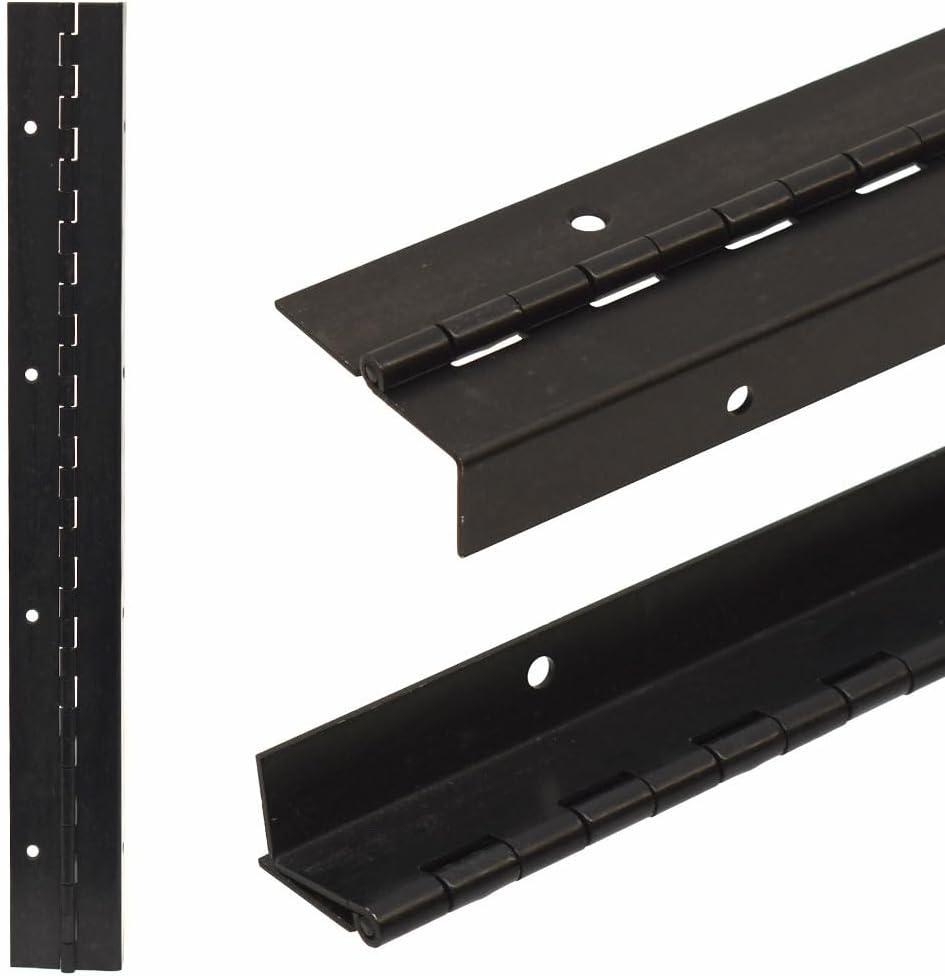 Chaparral Boat Offset Piano Hinge | 16 x 1 7/8 Inch Black 16 Gauge SS