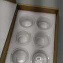 Clear Chunky Glass Lip Votive Candle Holders Tealight Votive Cups for Wedding Proposal, Spa, Aromatherapy, Meditation, 6 Counts by Shxstore, 2.5"L x 2.5"W x 1.77"H