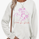 KIDDAD Western Sweatshirts for Women Country Concert Tops Rodeo Cowgirl Shirt Desert Cactus Graphic Pullover Top Size M
