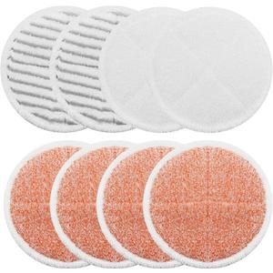 Spinwave Mop Pads Replacement Set Compatible with Bissell Spinwave 2039A 2124: 4 Heavy Scrub Pads, 2 Soft Pads, 2 Scrubby Pads by BeiLan (8Pack)