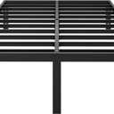 SHLAND Full Size Bed Frame, 18 Inch Heavy Duty Metal Platform Bed Frame, No Box Spring Needed, Mattress Foundation, Storage Space, No Noise, Easy Assembly