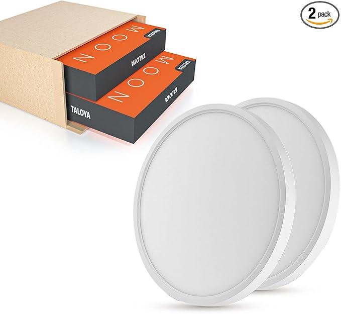 TALOYA 2 Pack 12 Inch LED Flush Mount Ceiling Light Fixture for Living Room Basement Closet Hallway Laundry Room Porch,20W Equivs to 200W 3000k/3500K/4000k/5000K/6500k