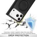 4 x Rssviss for iPhone 17 Pro Max Wallet Case, Flip Folio Case Compatible with Magsafe, RFID Blocking Card Holder Kickstand, Shockproof iPhone Cover Men Women for iPhone 17 Pro Max 6.9" Black