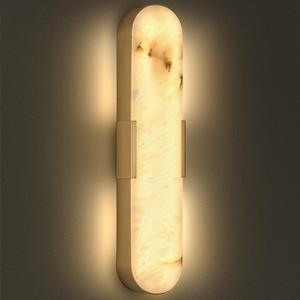Alabaster Wall Sconce, 20 in Natural Marble Brass Wall Sconce 3000K Indoor Modern Bathroom Alabaster Lamp for Living Room, Bedroom, Porch, Dining Room, Stairway, 1PCS