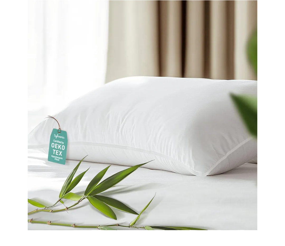 Sylvaris Hypoallergenic Viscose from Bamboo Soft Pillow with Down Alternative Filling, Queen Pillow,Breathable, Moisture-Wicking, Luxury Hotel Quality, Ideal for All Sleeper, Oeko-Tex Certified Sylvaris Hypoallergenic Viscose from Bamboo Soft Pillow with Down Alternative Filling, Queen Pillow,Breathable, Moisture-Wicking, Luxury Hotel Quality, Ideal for All Sleeper, Oeko-Tex Certified