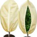 Plant Covers Freeze Protection 2 Pack 47.2x70.8 with Zipper and Drawstring Frost Cloths for Outdoor Garden Plants Tree Potted Winter Cold Weather