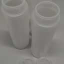 beyonday 3pcs Seasoning Squeeze Bottles,2 Hole Ketchup Mustard Dressing Squeeze Squirt Bottles, Salad Sauce Condiment Cream Squeeze Bottles for Kitchen Restaurant Bakery(24oz, White)