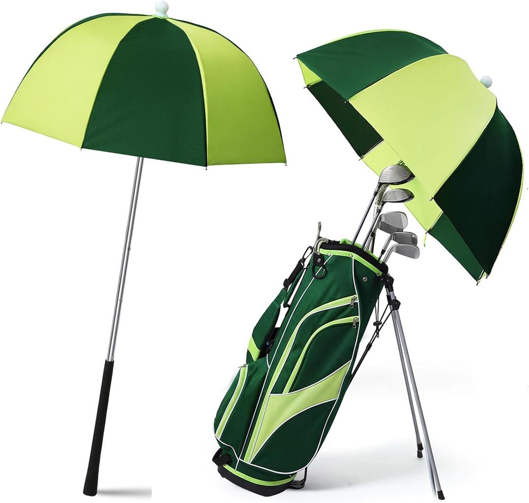 2 Pack Golf Bag Umbrella Golf Club Umbrella Flex Spring Top Telescoping for Rain Protection, 54" Extended 36" Collapsed Shaft with Rubber Grip