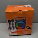 Karaoke Machine, Portable Bluetooth Speaker with 2 Wireless Microphones for Adults & Kids with Lights, Karaoke Microphone with PA System Supports USB/TF/REC/FM/AUX for Home Party Home System Packages