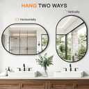 Oval Bathroom Mirror, 2 Pack 20"x30" Black Vanity Mirror for Over Sink