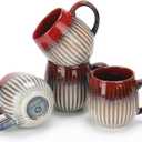 CosyCorner Ceramic Coffee Mugs Set, 17 oz Large Coffee Cups for Home and Office, Ceramic Cup for Coffee & TeaA4 pcs