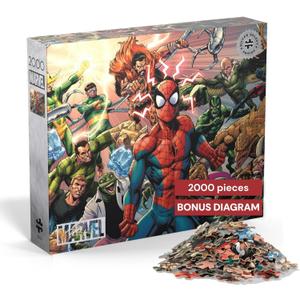 Marvel Sinister War 2000 Piece Puzzle  Buffalo Games Silver Select Jigsaw Puzzle for Adults with Foil Accents & Poste