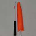 48 Inch Orange Boat Flag with 3 Section Pole, Floating Skier Down Flag for Boating, Towing, Watersports