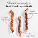 DreamBone Spirals Variety Pack Rawhide-Free Dog Treats, 32 Count | Daily Chew, Digests Safely and Completely, Made With Real Protein, Chicken, Beef and Pork, For Adult Dogs (EXP 09/15/27)