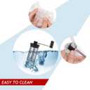 LHS Manual Coffee Grinder Stainless Steel Portable Hand Crank Coffee Mill Grinder Ceramic Conical Burr with Adjustable Coarseness for Home, Office or Traveling