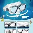 OutdoorMaster x U.S. Divers Icon Snorkeling Gear for Adults, Snorkel Mask Set Anti-Fog & Anti-Leak Diving Mask Goggles for Snorkeling Travel