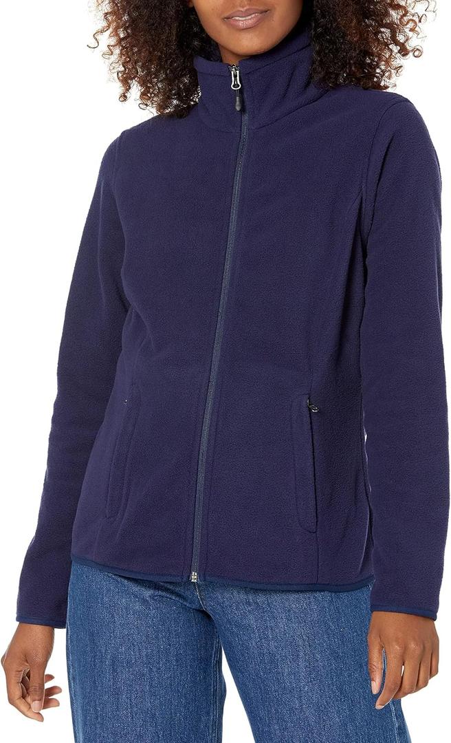Amazon Essentials Women's Classic-Fit Full-Zip Polar Soft Fleece Jacket  (Medium, Navy)