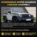 Front Windshield Wiper Motor and Linkage Assembly for Jeep Wrangler 2007-2018 Wiper Motor Replace#55077859AB, 55077859AD, 55077859AC
